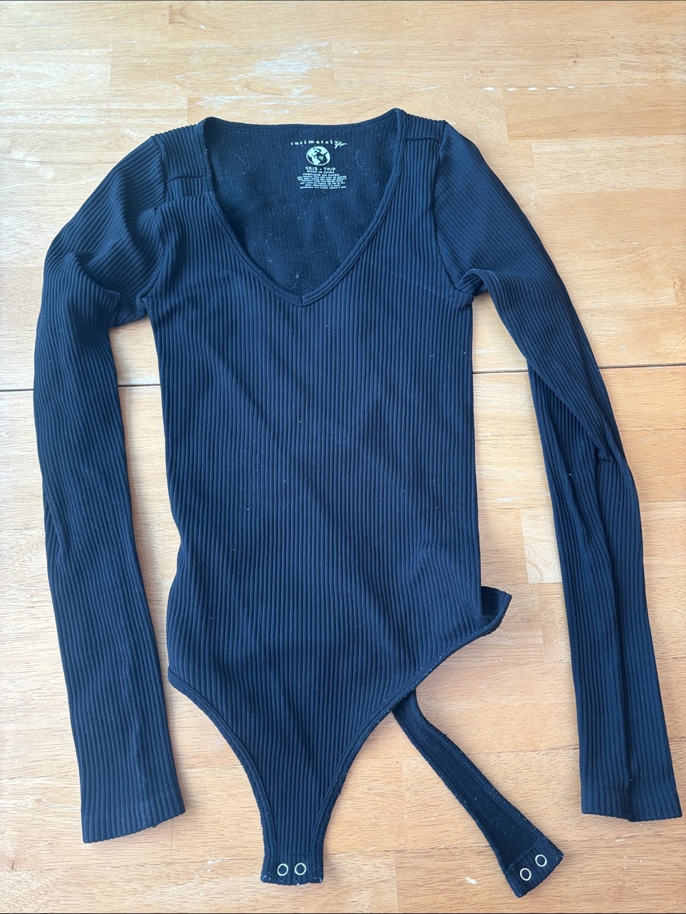 Free People Black Bodysuit XS/S
